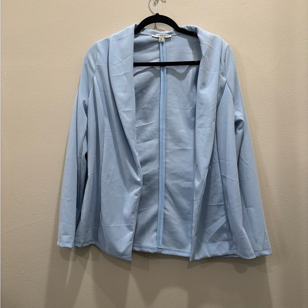Haute Monde Blue Blazer Soft Open Front Design